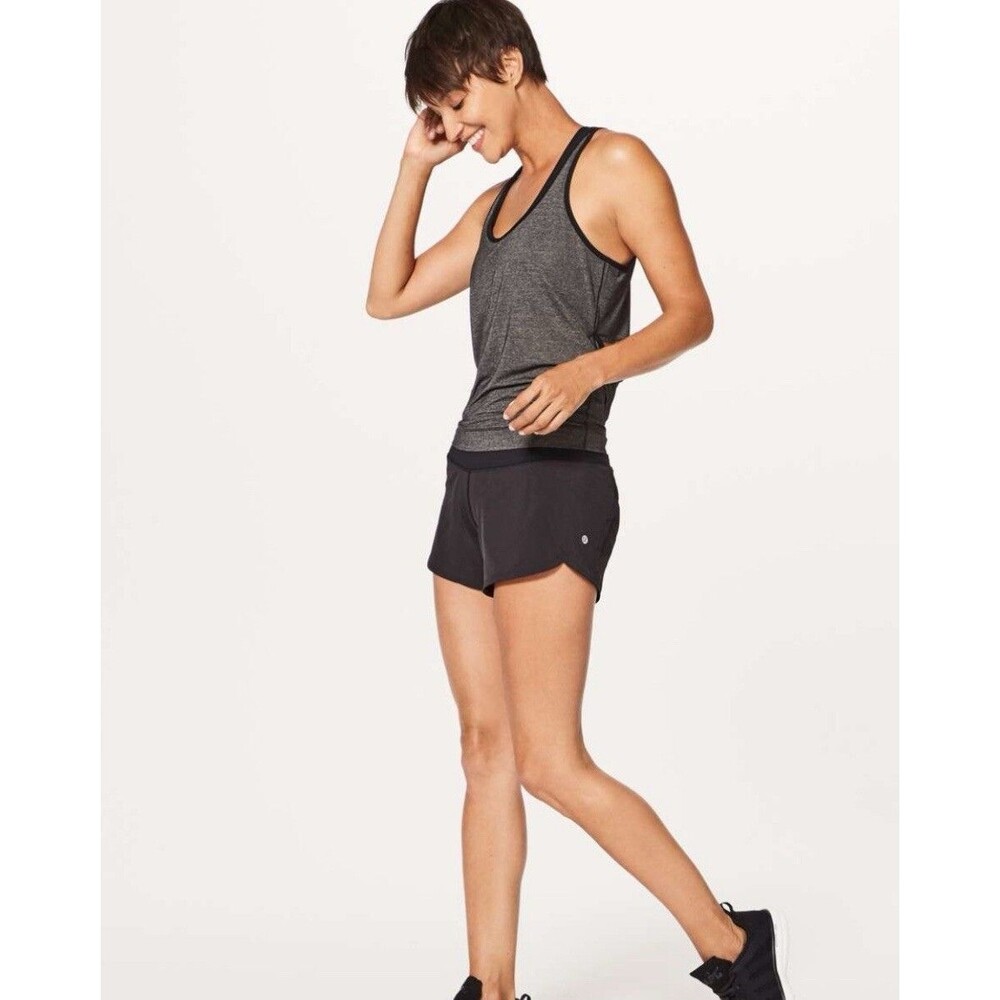 Lululemon Run Times Womens 4 Lightweight Stretch Running Shorts With Liner 4"